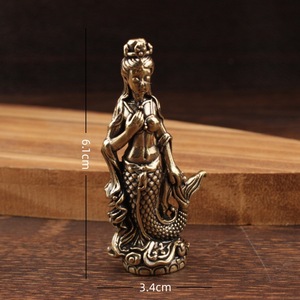 Adorno de Sirena Princesa de Latón, 2 Piezas, Decoración Vintage para el Hogar, Decoración para Sala de Estar - Product Image 4