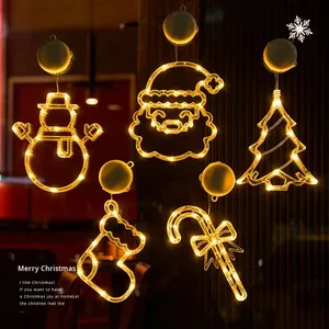 Décoration <span class=keywords><strong>de</strong></span> Noël LED <span class=keywords><strong>Flocon</strong></span> <span class=keywords><strong>de</strong></span> Neige Lumineux à Suspendre avec Ventouse pour Fenêtre Maison Noël Navidad 2025 Nouvel An - Product Image 1