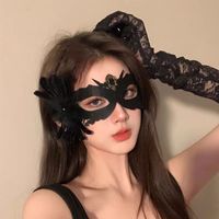 Dropshipping Cadeau HQ Atmosphère Sensation Party Masked Ball Masquerade Costume PropMysterious Half Face Mask Female Gift