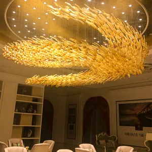 Cina all'ingrosso Hotel Lobby Show Room grande progetto personalizzato di lusso Led lampadario antico francese