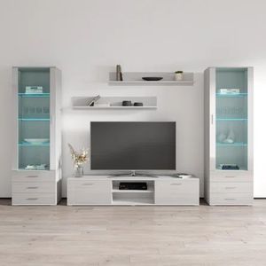 <span class=keywords><strong>Mueble</strong></span> de Salón de Madera de Lujo KEJIA, <span class=keywords><strong>Mueble</strong></span> para <span class=keywords><strong>TV</strong></span> Moderno <span class=keywords><strong>Blanco</strong></span> con Almacenamiento Universal - Product Image 1