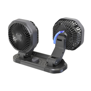 Factory Portable Universal High Speed Double <b>Head</b> Plastic Car Cooler <b>Fan</b> 360 Rotatable Auto <b>Fan</b> Car Accessories - Product Image 4