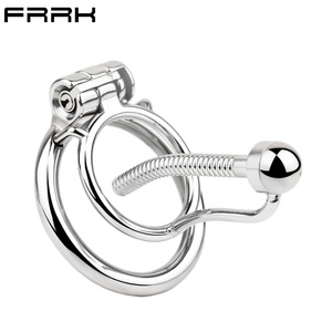 Western Sword Chastity Lock Threaded Catheter Urinating Penis Bondage Stainless Steel SM Chastity Device Male Sex <b>Toys</b> Wholesale - Product Image 2
