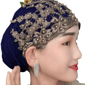 ethnic Arabic lace headscarf, <b>hat</b>, eco-friendly and breathable, Muslim women, suitable for all seasons - Product Image 3
