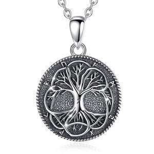 Changda 925 plata esterlina mujeres joyería familia Árbol de la vida colgante collar - Product Image 1