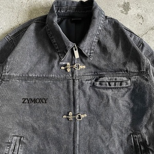 Veste en jean pour homme, design tendance, haute qualité, vintage, avec fermeture éclair et boucle de pompier, en denim délavé, personnalisable - Product Image 3