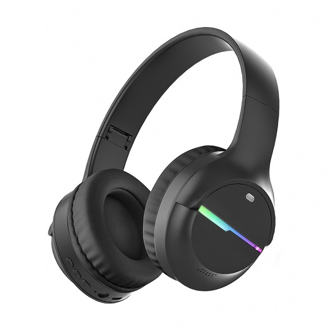 M9 Children's Headphone Stretchable Wearable Wireless Blue Tooth Stereo Subwoofer ANC Function Headset with Luminous LED