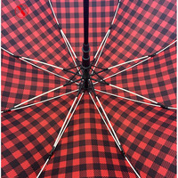 Parapluie de golf à ouverture automatique YS-7075 Fourniture d'usine 8K Tissu à carreaux en fibre de verre coupe-vent Parapluie droit de grande taille de haute qualité