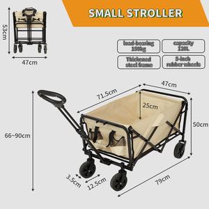 折り畳み式キャンプ用トロリーカート折り畳み式プラットフォーム屋外用 - Product Image 3