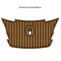Plateforme de bain de bateau 2014 Axis A-24, tapis de sol en mousse EVA imitation teck, SeaDek MarineMat Gatorstep, auto-adhésif