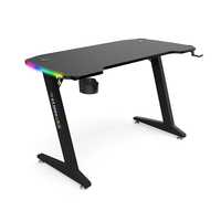 Escritorio para Juegos de PC Wquantum, Color Negro, RGB Multicolor, con Portavasos, Gran Venta