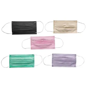 EN14683 and ASTM F2100 Doctor Breathable Non-woven Disposable Mouth Cover Single use Colorful Anti bacterial Medical Face Mask