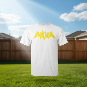 Camiseta de superhéroe Mom Bat, blanca, unisex, talla mediana para adultos - Product Image 3