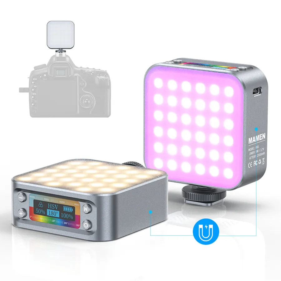 Penjualan laris lampu studio fotografi desain magnetik dapat diperluas dengan bebas perlengkapan pencahayaan kamera lampu video LED