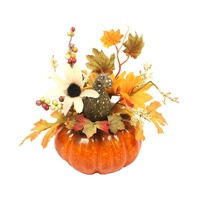 Décoration de Thanksgiving feuille d'érable citrouille Table réglage récolte automne couleur décoration accessoires