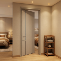 Portes intérieures modernes en bois composite sur mesure, isolation acoustique, construction durable, appartement, chambre, salle de bain, villa