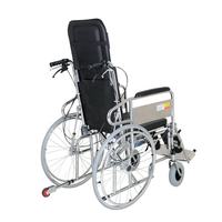 Chaise de toilette inclinable de qualité médicale professionnelle avec roulettes, pliable, siège de toilette entièrement inclinable pour patients handicapés
