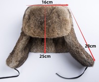Cálido Fuzzy Fluffy Ski Ciclismo Ushanka Sombrero Gorra Caza Earflap Trooper Sombrero de invierno Felpa Ruso Ushanka Fur Trapper Hat