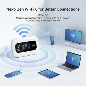 جهاز واي فاي محمول 4G بسعة 3000 مللي أمبير، نقطة اتصال واي فاي صغيرة محمولة بتقنية USB Type-C وWifi6، راوتر لاسلكي متنقل <span class=keywords><strong>3G</strong></span> LTE مع فتحة لبطاقة SIM - Product Image 5