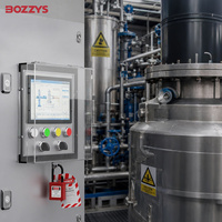 Boîtier de contrôle électrique industriel BOZZYS en plastique transparent avec verrouillage à clé, fixation adhésive, acrylique plexiglas haute sécurité