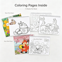 Livre de coloriage pour enfants à spirale, carton artistique 250g avec pelliculage brillant. Livre d'activités de coloriage pour la vente en gros.