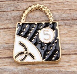Various Color Enamel Lady Handbag Purse <strong>Charms</strong> Cute <strong>Bag</strong> Purse <strong>Charms</strong> for Bracelet Crystal Metal Handbag Jewelry Accessories - Product Image 4