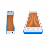 Tapis flottant gonflable de 15 mm - Surface brossée Drop Stitch pour lac et piscine