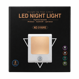 Détecteur de mouvement PIR, lumière LED à brancher sur prise murale, lumière de nuit LED à luminosité réglable, détecteur de mouvement pour bébé, lumière de nuit pour enfants - Product Image 6