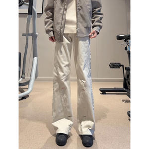 Pantalones Cargo de Algodón Retro Americano para Hombre, de Corte Diagonal, con Bordado de Ojales, Pierna Recta y Micro-Campana, a la Moda - Product Image 3