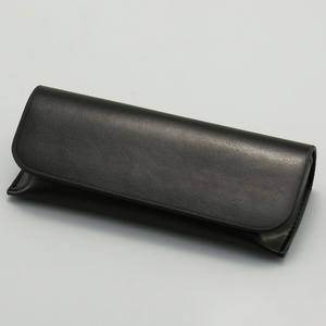 Custom Logo Luxury Black Sunglasses Bag Folding Leather Glasses Case & Box Packaging OPP Cloth Bag Eyeglass Case Set - Product Image 2