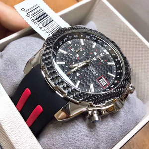 Prix d'usine <span class=keywords><strong>GUESS</strong></span> W1047G1 Montre de sport pour homme, cadran noir, chronographe, boîtier en acier inoxydable de 46 mm, résistant à l'eau jusqu'à 100 m, quartz - Product Image 5