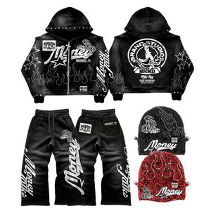 Chándal Deportivo Personalizado para Hombre, Ecológico, de Poliéster/Algodón, con Capucha, Estampado, Cortavientos, Transpirable, Ligero, de Secado Rápido para Invierno - Product Image 1