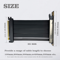 Câble d'extension de carte graphique PCIe 5.0 X16 inversé 12V 90W avec connecteur vertical robuste pour station de travail gaming, fil TPE