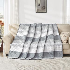 Juego de edredón de verano a bajo precio a rayas grises, <span class=keywords><strong>colchas</strong></span> de estilo Simple para hombres, colcha de dormitorio de poliéster de alta calidad - Product Image 5