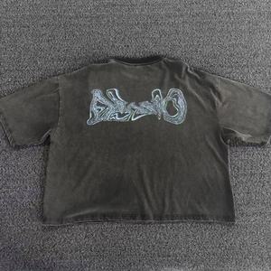 Áo thun nam trơn dáng rộng in kỹ thuậ<span class=keywords><strong>t</strong></span> số, chấ<span class=keywords><strong>t</strong></span> liệu cotton 100% dày dặn, đã qua xử lý giặ<span class=keywords><strong>t</strong></span> mềm - Product Image 1