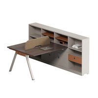 Poste de travail de bureau en îlot, bureau informatique moderne avec cloison de séparation pour employé, ensemble de mobilier de luxe en forme de L pour personnel, vente en gros