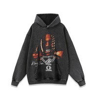 Custom Hip Hop Streetwear Vintage Style Hoodies Sudaderas de alta calidad Heavyweight Hoodie Sweater Hoodies para hombres