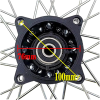 إطار عجلة فولاذية جديد-14-14 لدراجة ترابية حفرة 50-160cc دراجة متقاطعة x 14 دراجة 15 محور مواد مطاطية