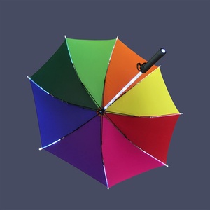 Paraguas LED Recto de Apertura Manual de 23 Pulgadas con Linterna, Impermeable, Todo en Uno, 7 Colores Cambiantes, Diseño Moderno, Regalo Empresarial - Product Image 2