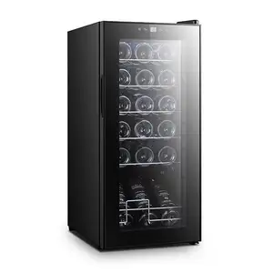 OEM自動コントロールパネルロック18ボトルコンプレッサーポータブルワインクーラー冷蔵庫、ワイン冷蔵庫家具