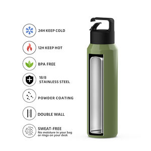 Botella de Agua de Acero Inoxidable de Doble Pared de 20 oz Personalizada, Botellas de Agua con Aislamiento Térmico para Bebidas Carbonatadas, para Mantener Frío - Product Image 5