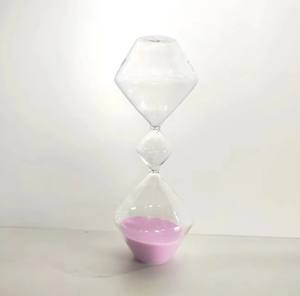 Sablier décoratif de bureau coloré personnalisé en verre artisanal à trois couches, style Art Déco, vente en gros - Product Image 4