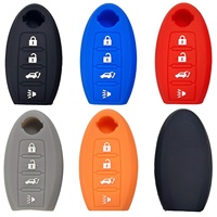 Funda de Silicona para Llave de Nissan Teana Tiida Sylphy Livina, Protector de Llave Inteligente de 4 Botones