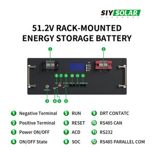 A级48V 51.2V 280Ah 304Ah壁挂式15Kwh磷酸铁锂电池，适用于住宅太阳能供电系统 - Product Image 6