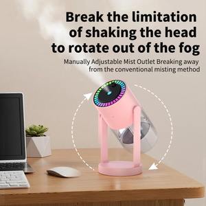 2024 New 280ML Portable Rotating Humidifier Car <b>Diffuser</b> Humidifier with With Projection Lights Colorful Marquee Ambient Light - Product Image 3