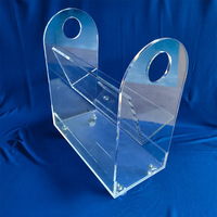 Bibliothèque et chariot en acrylique de qualité supérieure Étagère transparente avec roulettes Lucite Perspex Chariot à livres roulants pour chambre d'enfant