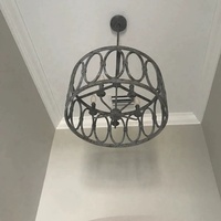 Lampe suspendue ronde en métal en fer forgé ferme américaine bougeoir lampe suspendue globe de luxe rouillé lampe vintage industrielle
