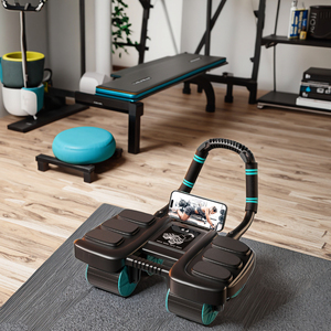 Ruota Addominale Automatica Multifunzione per Palestra, 4 Ruote con Rimbalzo, Supporto per Gomiti Ecologico, Pratica Ruota per Esercizi - Product Image 3