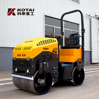 KOTAI KD01 1 tonne 2 tonnes Rouleau compacteur à double tambour entièrement hydraulique Changchai Faible coût d'entretien pour la construction de chaussées en asphalte et en terre