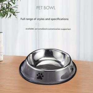 <span class=keywords><strong>Gamelle</strong></span> et distributeur de nourriture pour chien en acier inoxydable imprimé, imperméable, portable et élégant pour les repas de Fido, en acier inoxydable 201 pour chiens et animaux de compagnie. - Product Image 5